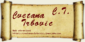 Cvetana Trbović vizit kartica